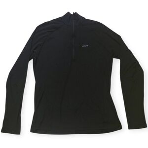 Patagonia Lightweight Capilene Black Long Sleeve Layering Performance Shirt